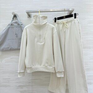 Brunello Cucinelli Zip-Up Sweatshirt Set